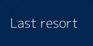 Last resort meaning